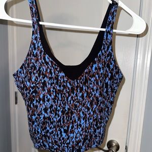 Lululemon Align Tank Top Size 8 Leopard Camo Blue Nile Multi